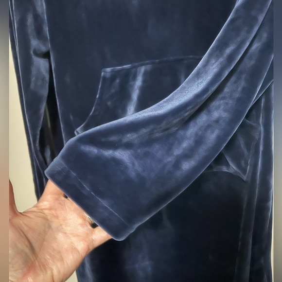 NWT Ekouaer Cozy Velour Cowl Neck Long Sleeve Nightgown Size XL - Picture 6 of 8